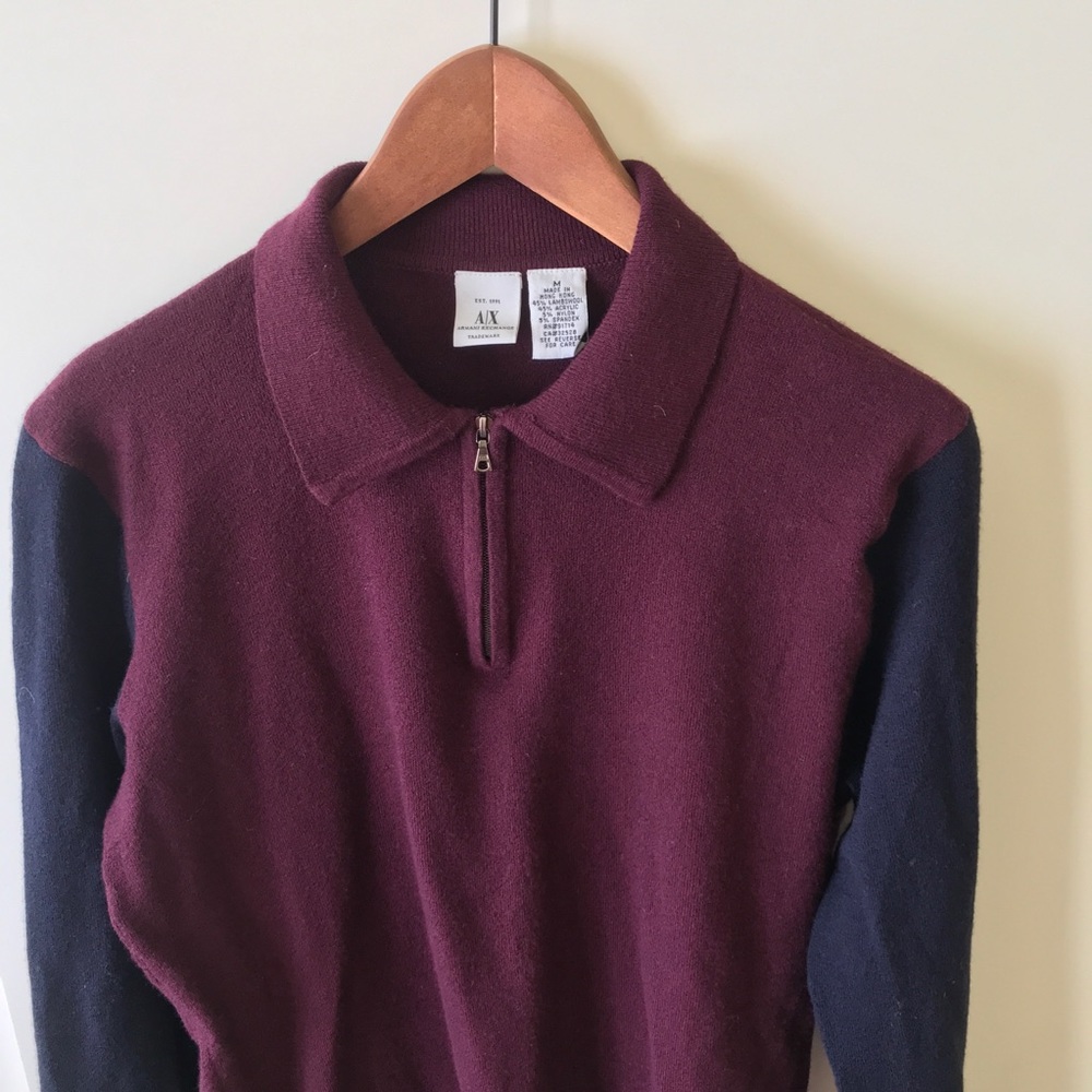 A/X Armani Exchange 1/4 Zip Sweater Men's M